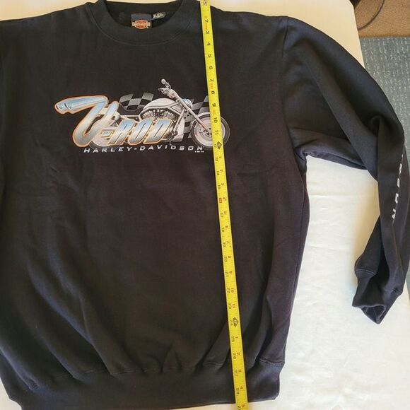 Vintage 2001 Harley-Davidson V-Rod Crewneck Sweatshirt Men’s L Black NWOT - Picture 11 of 12